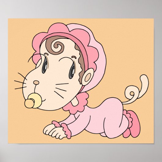 Baby die eruitziet als een kat. poster (Voorkant)