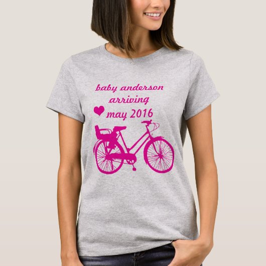 Baby die  fietsen aanschaft  Moderne Bike T-shirt (Voorkant)