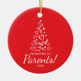 Baby die kerstboom vormen, eerste Kerstmis Keramisch Ornament