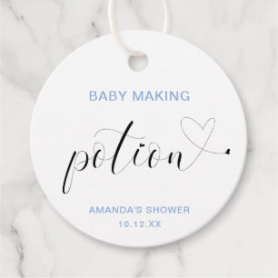 Baby die Potion Cute Blue Boy Baby shower maakt Bedankjes Labels