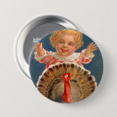 Baby die Tom Turkey  Button achtervolgt (Voorkant /achterkant)