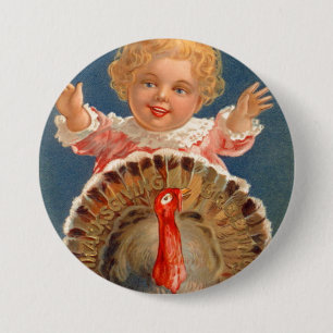 Baby die Tom Turkey Button achtervolgt