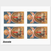 Baby die Tom Turkey  Sticker achtervolgt (Vel)