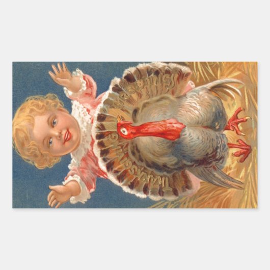 Baby die Tom Turkey  Sticker achtervolgt (Voorkant)