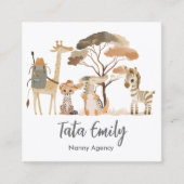 Baby Diensten Leuke Dieren Visitekaartje (Voorkant)