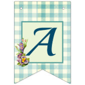 Baby Dier Groen Gingham Gelukkige Verjaardag Vlaggetjes (Derde vlag)