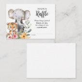 Baby Dier Oerwoud Safari Luier Raffle Informatiekaartje (Voorkant / Achterkant)