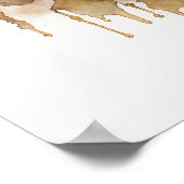 Baby dier voor de kinderkamer, Poster met cute gir (Hoek)