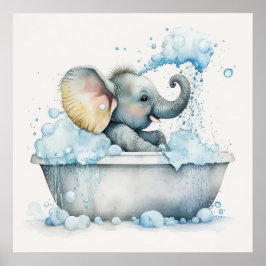 Baby Dier voor Kwekerij, Schattige Olifant poster