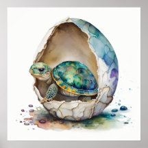 Baby Dier voor Nursery, Schattigee schildpad poste