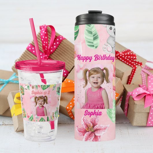 Baby Dieren Acryl Tumbler Kids Verjaardagscadeau Acryl Drinkbeker