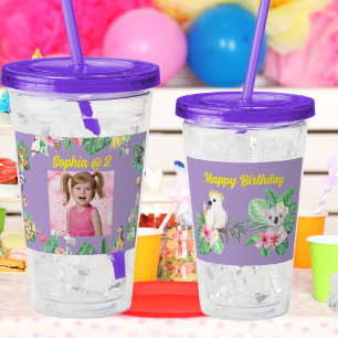 Baby Dieren Acryl Tumbler Kids Verjaardagscadeau Acryl Drinkbeker