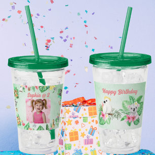 Baby Dieren Acryl Tumbler Kids Verjaardagscadeau Acryl Drinkbeker