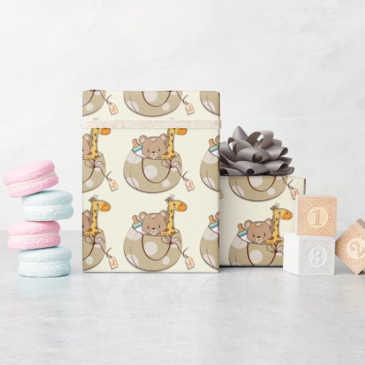 Baby Dieren Baby Shower Cadeaupapier (Baby Shower)