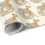 Baby Dieren Baby Shower Cadeaupapier (Rol Hoek)