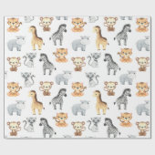 Baby Dieren Cadeaupapier (Vlak)