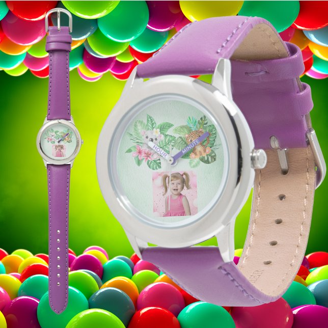 Baby Dieren Custom Foto Kinder Horloge Verjaardags (Creator heeft geüpload)