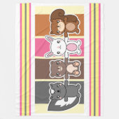 Baby Dieren Fleece Deken (Voorkant)