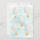 Baby-dieren Heet Luchtballon Neutraal Baby shower Kaart (Achterkant)