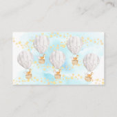 Baby Dieren Hete Luchtballon Luier Raffle Ticket Informatiekaartje (Achterkant)