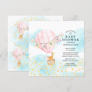 Baby Dieren Hete Luchtballon Ride Meisje Baby show Kaart