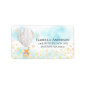 Baby-dieren Hot Air Ballon Baby shower Etiket (Voorkant)