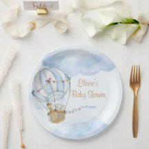 Baby-dieren Hot Air Ballon Baby shower