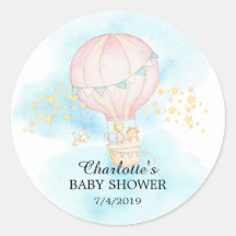 Baby-dieren Hot Air Ballon Ride Baby shower