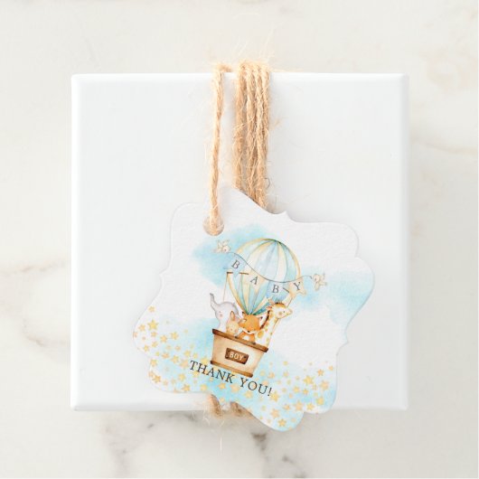 Baby-dieren Hot Air ballon rond de voordeur Label (In situ)