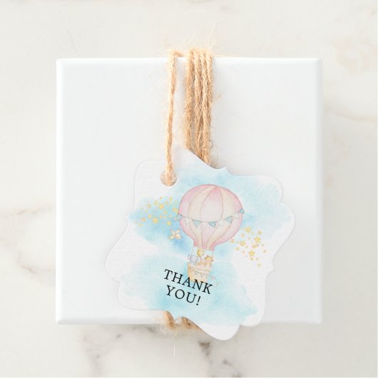 Baby-dieren Hot Air ballon rond de voordeur Label (In situ)