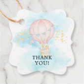 Baby-dieren Hot Air ballon rond de voordeur Label (Voorkant)