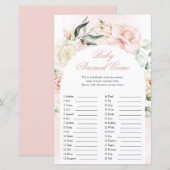 Baby Dieren Jongen Blauwe Olifant Baby Shower Spel (Voorkant / Achterkant)