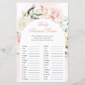 Baby Dieren Jongen Blauwe Olifant Baby Shower Spel (Voorkant)