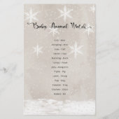 Baby Dieren Match Sneeuwman Baby Shower (Achterkant)