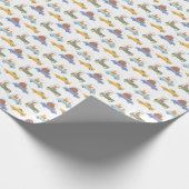 Baby dieren: met de hand getekend waterverf patroo cadeaupapier (Hoek)