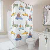Baby dieren: met de hand getekend waterverf patroo douchegordijn (In situ)