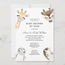 Baby Dieren met Maskers Baby Borrel per Post Uitno