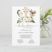 Baby Dieren met Maskers Baby shower per post Kaart (Staand voorkant)