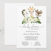 Baby Dieren met Maskers Baby shower per post Kaart (Voorkant / Achterkant)