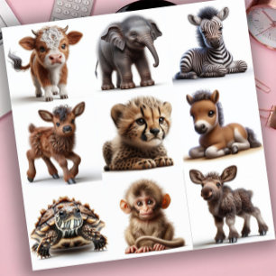 Baby Dieren Set 2 Sticker