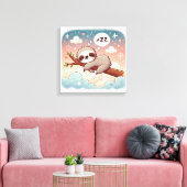Baby Dieren - Slaapluiaard Kwekerij Wall Art Canvas Afdruk (Insitu (Woonkamer))