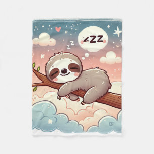 Baby Dieren - Slaapluiaard Kwekerij Wall Art Fleece Deken