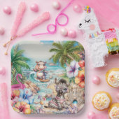 Baby Dieren Strandfeest Bord (Feest)
