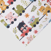 Baby Dieren Trein Tissuepapier (Detail)