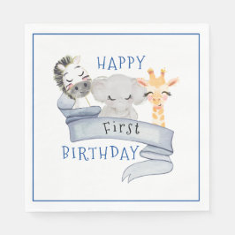 Baby Dieren Verjaardag Papier Servet
