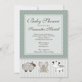 Baby-dieren voor Baby showers Kaart