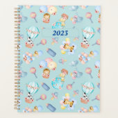 Baby Dierenballon Speelgoed Blauw Thema Gepersonal Planner (Voorkant)