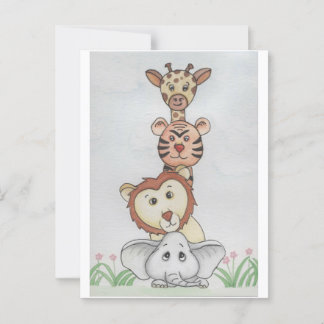 Baby dierentuin briefkaart