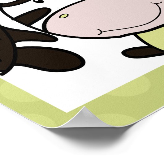 Baby dierentuin Dieren Giraffe Zebra Leeuw set van Poster (Hoek)