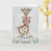 Baby dierentuin kaart (Gele Bloem)